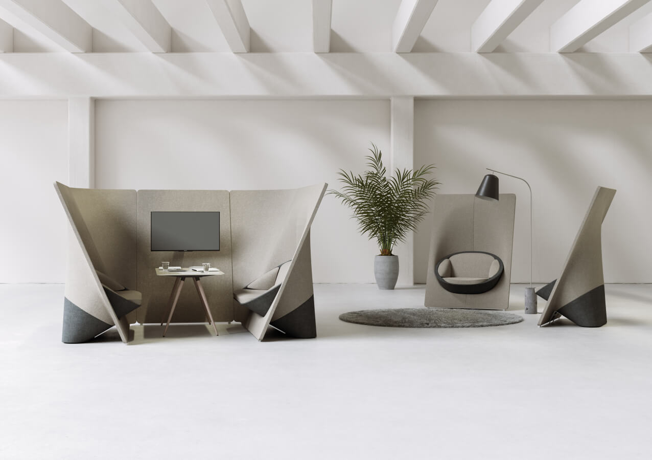 Wyspa nowoczesne sofy i fotele modułowe do przestrzeniu biurowych, holi, lounge, open space, sal konferencyjnych. Producent: Profim Dystrybutor: Vipservice
